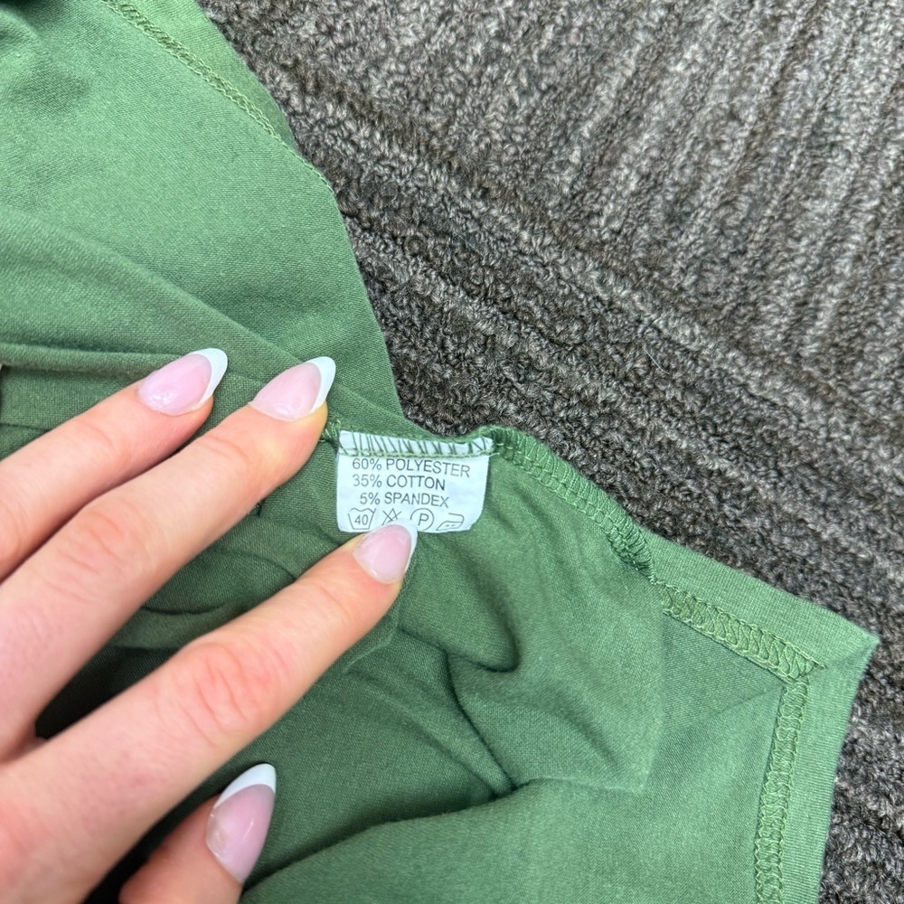 Anna-Kaci Green Sleeveless Tank Top High Neck Shoulder Detail - Picture 8 of 9